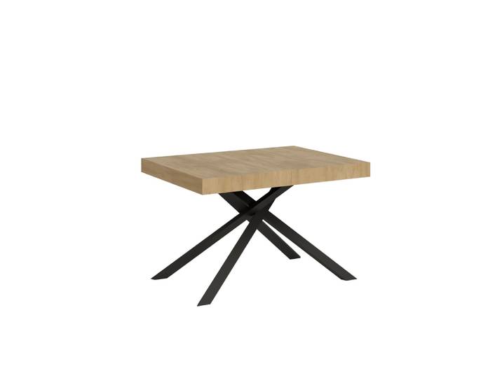 Table extensible 90x120/224 cm effet bois chêne nature