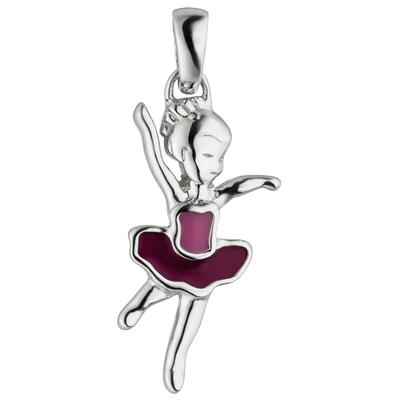 Kettenanhänger JOBO "Anhänger Ballerina", silber (silber 925), Schmuckanhänger, Damen, Silber 925 (Sterlingsilber), Kettenanhänger, 925 Silber
