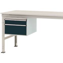 Manuflex ZB4564.7016 Gehäuse-Unterbau Stationär, Nutzhöhe 300 mm mit 2 Schubfächer. Für Tischtiefe 1200 mm