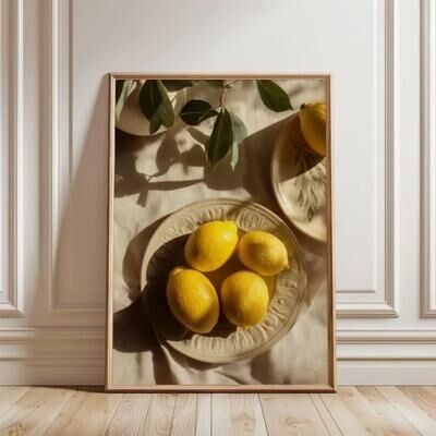 Uplift Essentials Mediterranean Minimalist Olive Tree & Pottery Canvas Art style 12 12 X 16 In