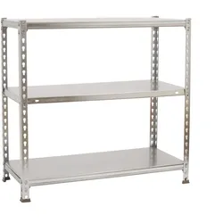 SimonRack Ecoclick schraubenloses Metallregal 3 Böden. Farbe VERZINKT 900x800x300 mm