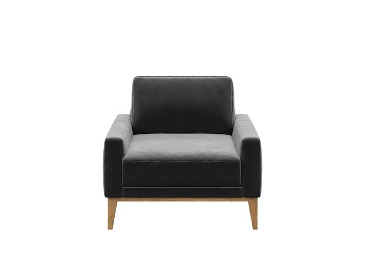Fauteuil en polyester gris foncé