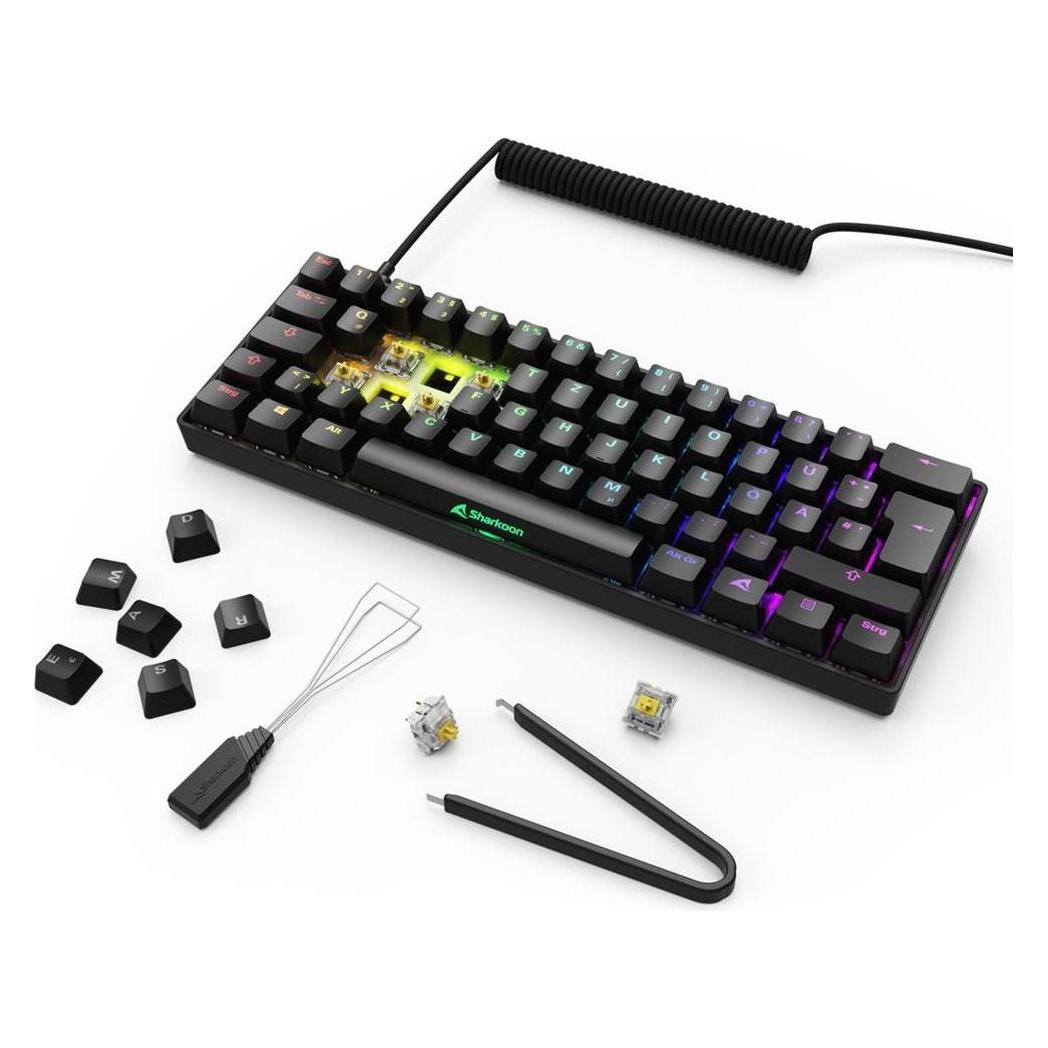 Sharkoon SGK50 S4 Gen2 bk Gateron yellow DE (DE, Kabelgebunden) (4044951041923)