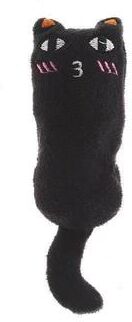 Uplift Treasures Cute Plush Catnip Thumb Pillow Cat Toy black