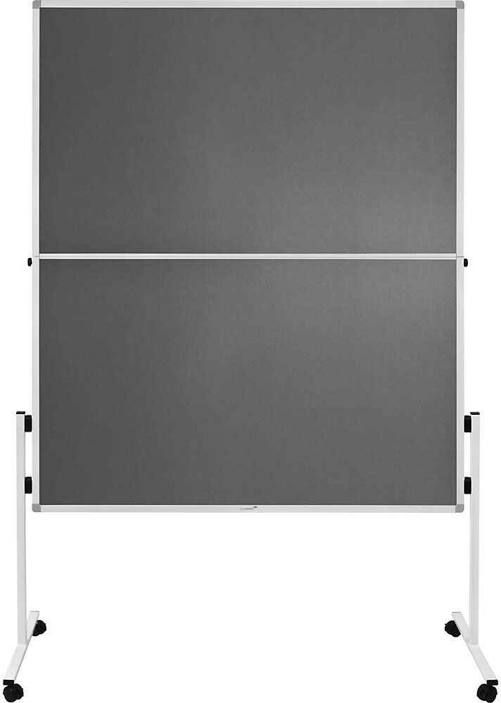 Moderationswand ECONOMY, Tafelformat 1200 x 1500 mm, Filz, grau, klappbar Legamaster