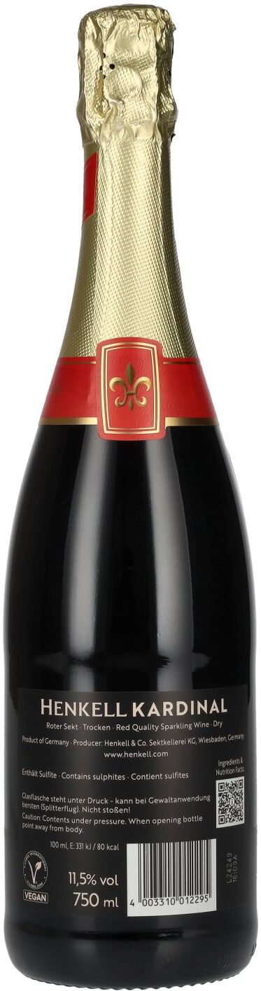 Henkell Sekt Henkell Kardinal Roter Sekt 11,5% Vol. 0,75l