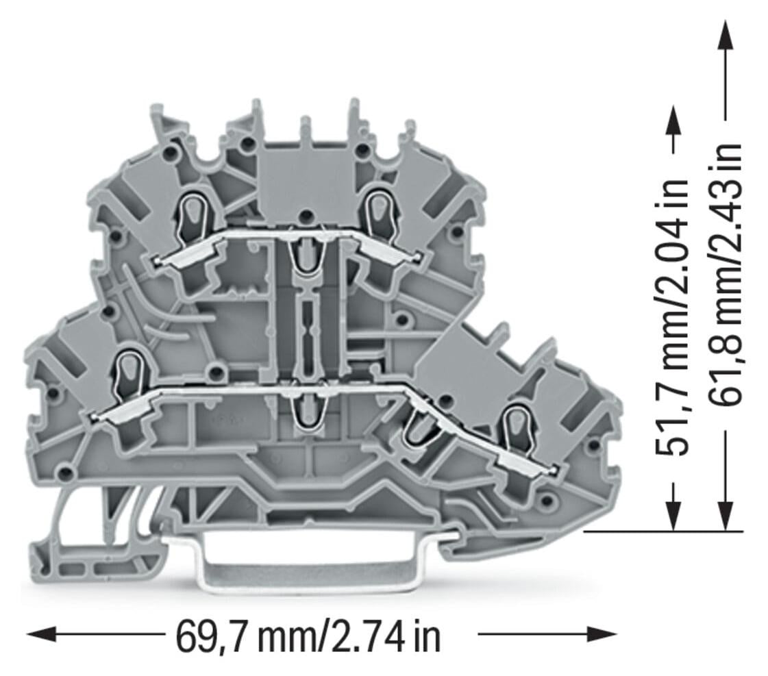 WAGO 2000-2201 klemmenblokje 3,5 mm 500 V