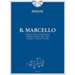 Sonate d-Moll op.2,2 (+CD) für Altblockflöte und Bc, Fachbücher von Benedetto Marcello