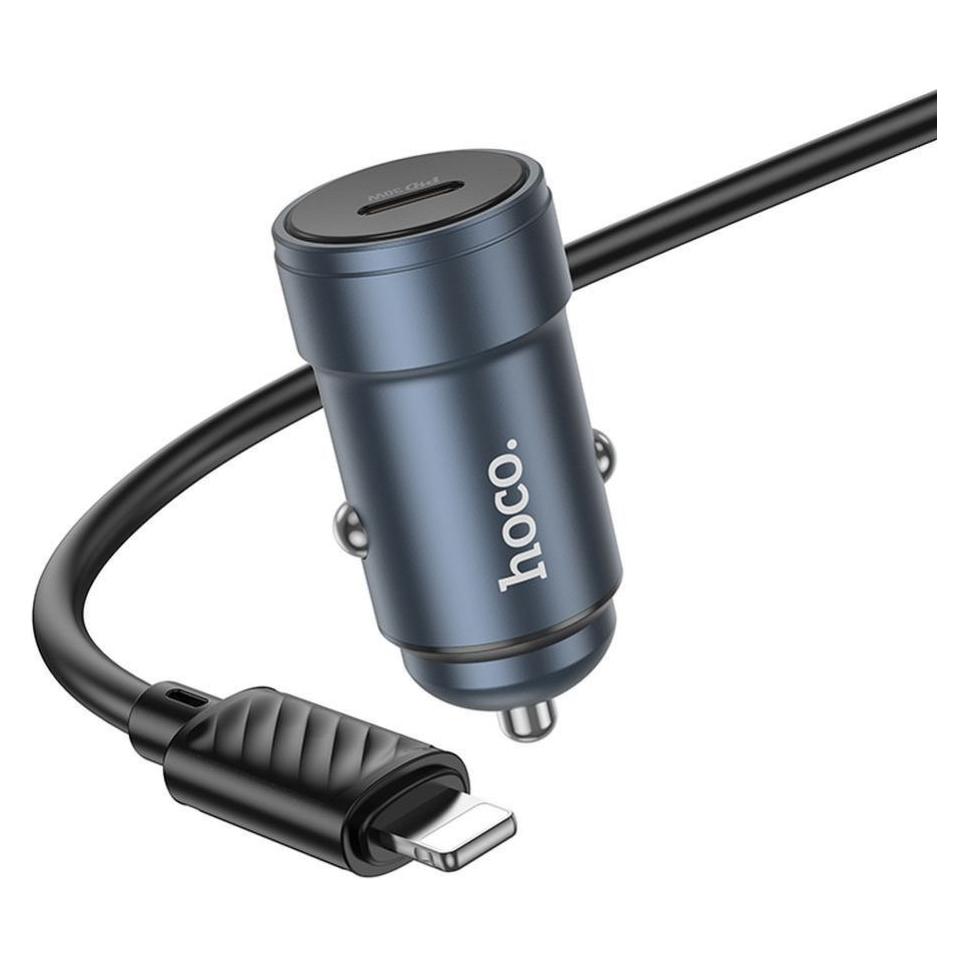 Hoco Auto charger Car charger USB C QC3.0 PD 30W + cable USB C to Lightning Z57 metal gray (64556945)