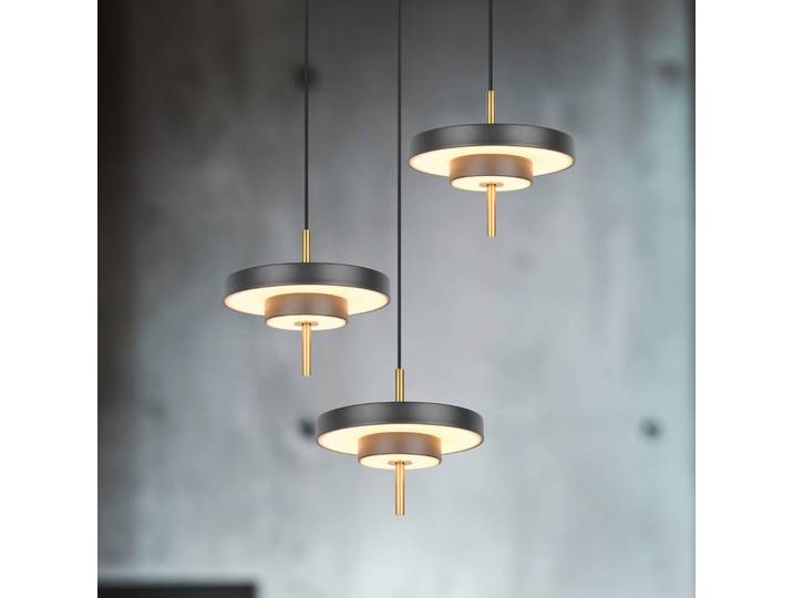 Trio Lighting Hängelampe Keaton, dimmbar, schwarz, für Wohn- / Esszimmer, Metall