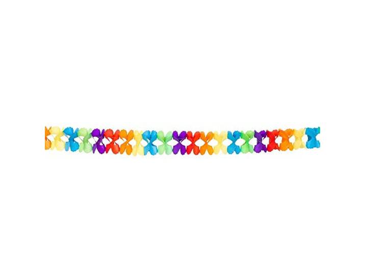 Boland 30609 - decoratieslinger festival, 1 stuk, lengte 600 cm, honingraatslinger, kleurrijk, meerkleurig, regenboog, papieren slinger, decoratie, slinger, themafeest, carnaval, verjaardag, tuin