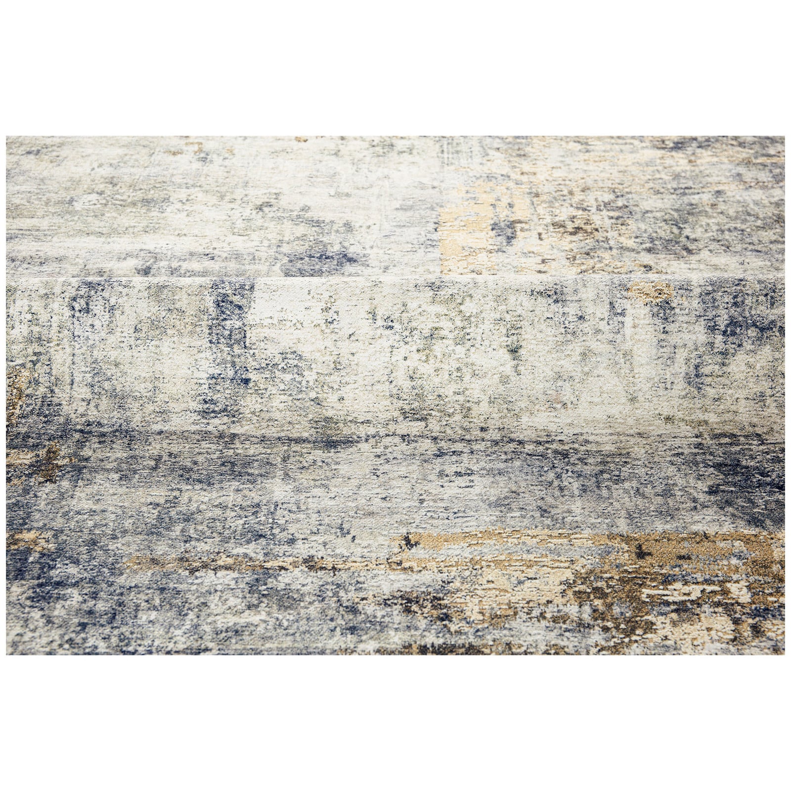 HOMCOM Vloerkleed met modern abstract patroon, grijs, polyester
