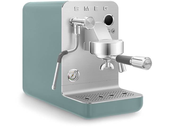 SMEG Espressomaschine EMC02BLMEU , grün (emerald grün, matt (grün)), B:28,8cm H:54,5cm T:55,5cm, Kaffeemaschinen, Mini Pro, 3-fach Thermoblock Heizsystem, Espressomaschine