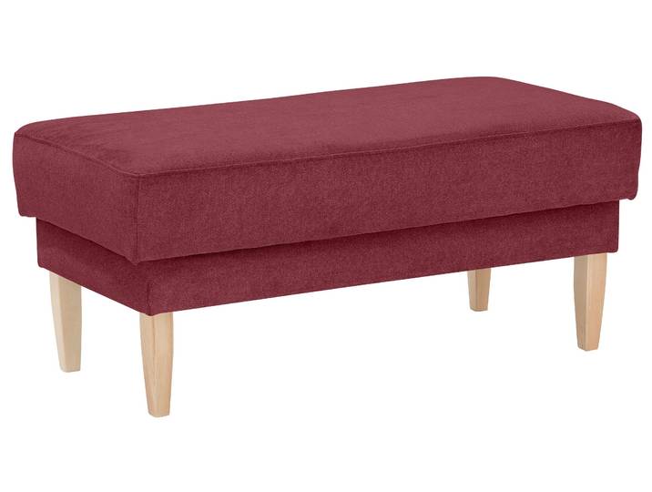 Hockerbank HOME AFFAIRE Scalea , rot (rot, buche), B:110cm H:51cm T:55cm, Microfaser in Antiklederoptik (92% Polyester, 8% Polyamid), Hocker, Hockerbank