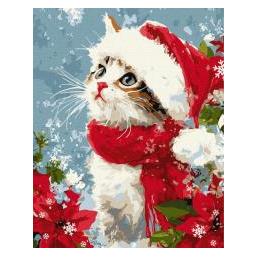 Ideyka Malen nach Zahlen - Katze im Schnee (78585725)