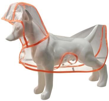 PetsAreLife Transparent Dog Raincoat Orange M