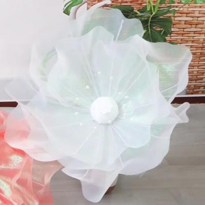 Uplift Treasures 50cm 3D Simulation Butterfly Large Hanging Gauze Decoration For Weddings, Festivals & Outdoor Displays white 2