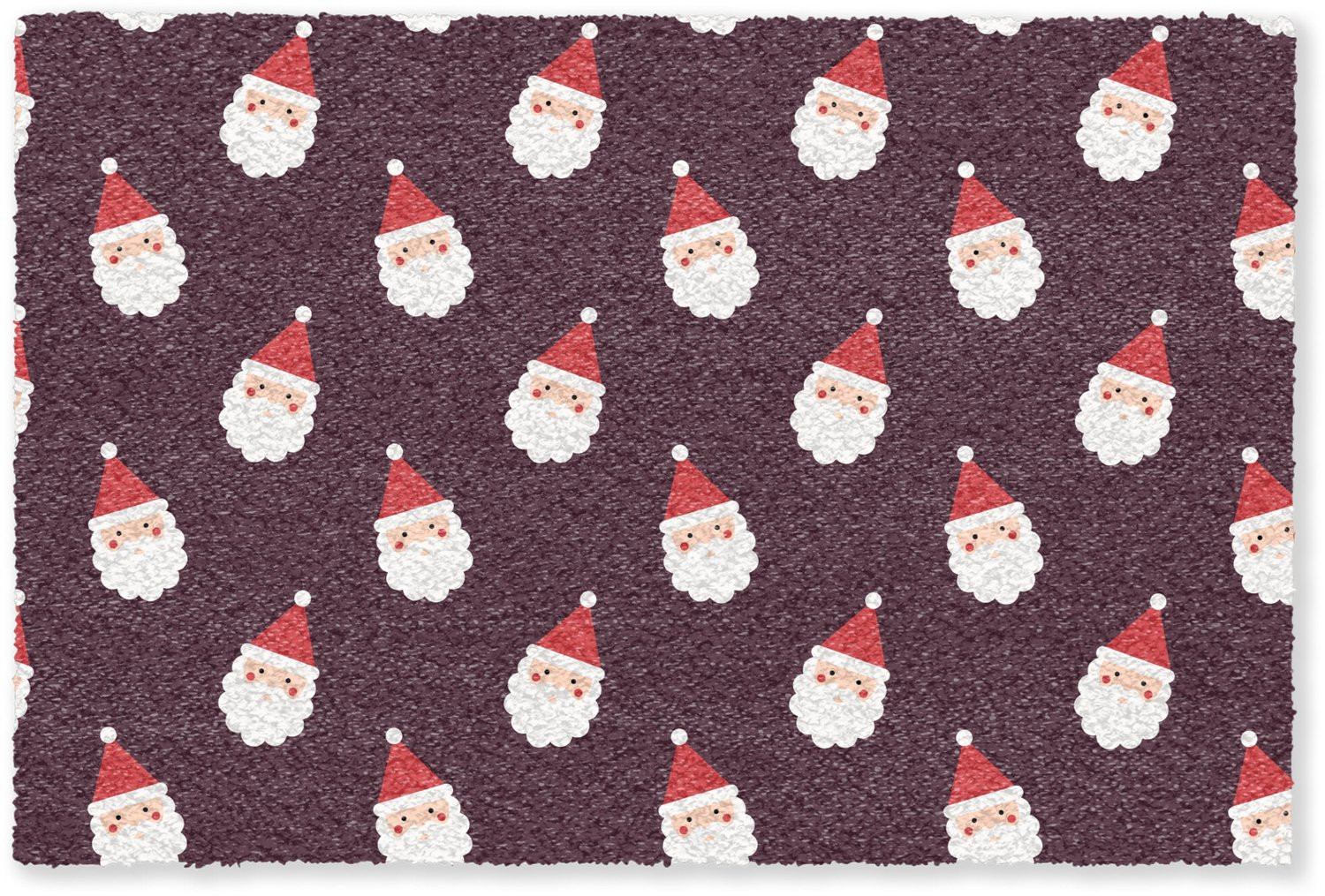 MuchoWow Deurmat Kerstman - Donkerrood - 60 x 40 cm