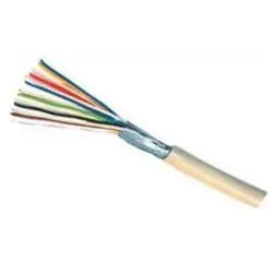 Shiverpeaks BASIC-S Telefonkabel, grau, 100 m, 4-adrig für Innenräume, mit starrem Innenleiter, geschirmt, Telefon Zubehör