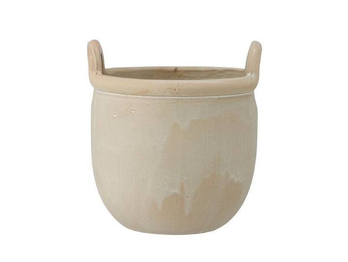 Blumentopf Fjell – Nordisches Steingutdesign in Naturgrau - Naturgrau - Luxusbetten24