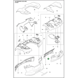 Original Husqvarna Stoßfänger hinten Kopfteil für Automower 435X AWD 435X AWD NERA 535 AWD und 535 AWD EPOS