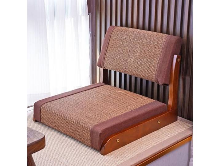 Xalteafe Bodenstuhl Mit RüCkenlehne,RüCkenstüTze Tatami-Stuhl,Japanischer Beinloser,Passt Sich Den KöRperkonturen An,Geeignet FüR Wohnzimmer,Balkone Und Studentenwohnheime