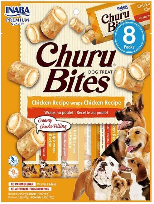 Churu Dog Bites Receita De Frango 8 Unds 96g