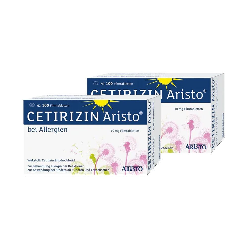 Cetirizin Aristo 10Mg Doppelpack 2x100 St Filmtabletten