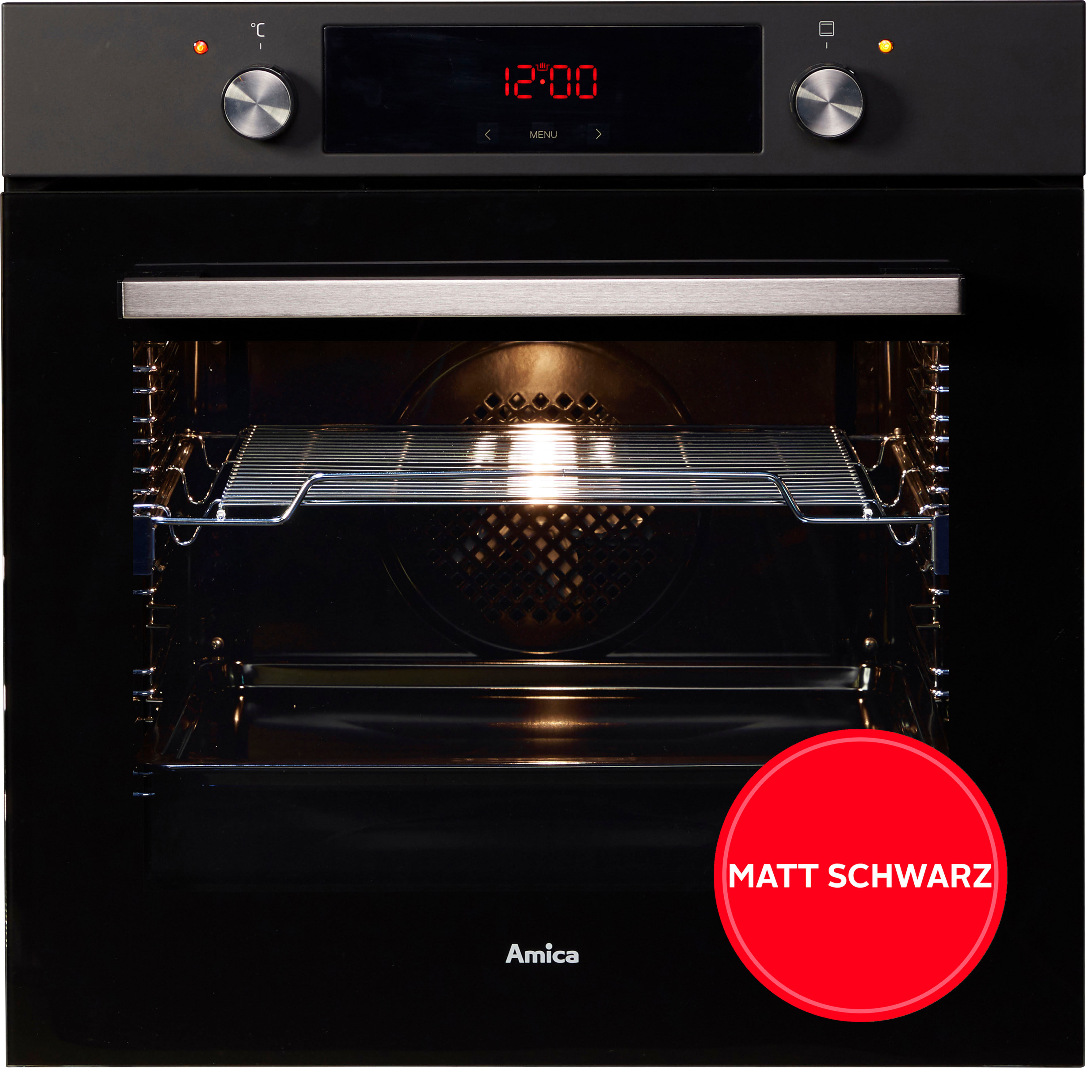 AMICA Backofen "EBX 943 610 SM", Energieeffizienz: A, schwarz, B:59,5cm H:59,5cm T:57,5cm, Backöfen, Großer Garraum, sichere Bedienung und einfache Reinigung beim Backen, Backofen