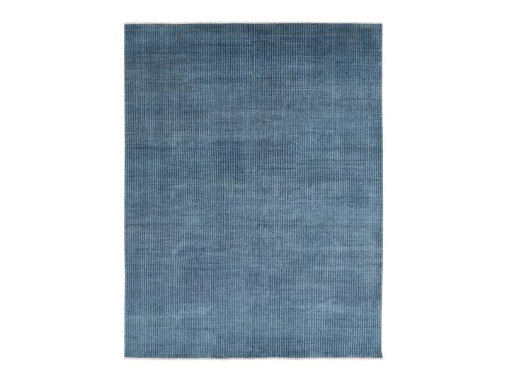 moderner Orientteppich Dekora Line, Edy&liv, blau, Schurwolle