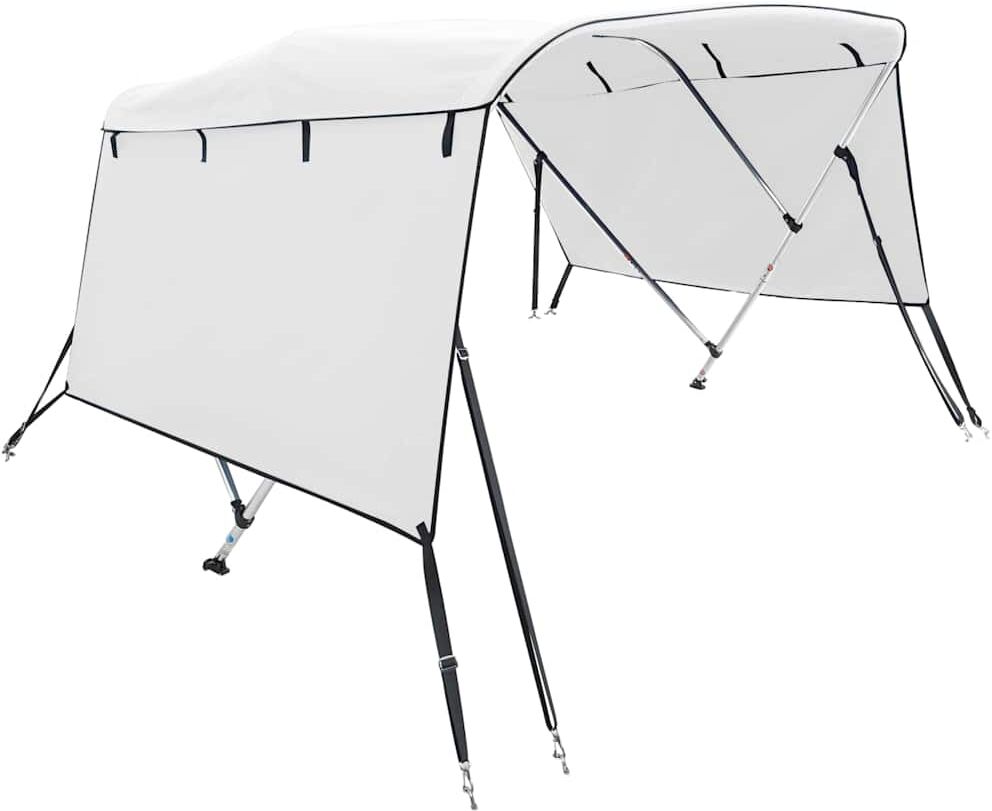 vidaXL Toit bimini à 3 arceaux parois latérales 183x(137-152)x137 cm