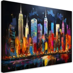 WANDBILD new yorker architektur bunt