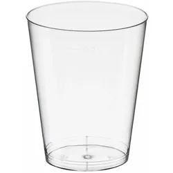 VEPATIM 200x Einweg-Trinkglas 200ml PS mit Eichstrich transparent glasklar