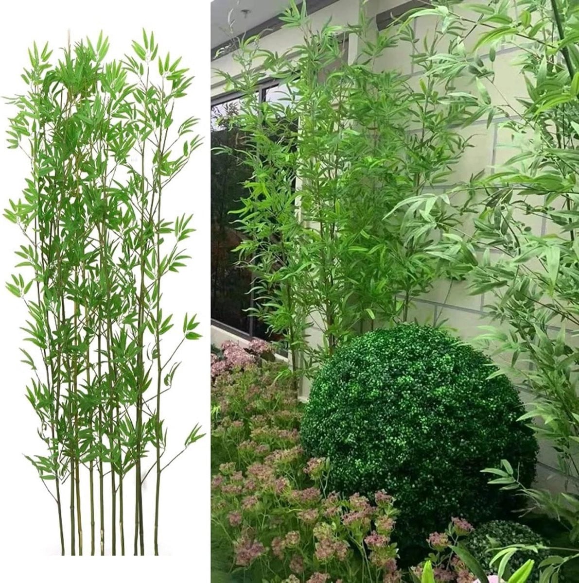 Kunst bamboe decoratieplant groen - 12 meter