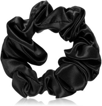 Crystallove Silk Scrunchie elástico de cabelo de seda Black 1 un.. Silk Scrunchie