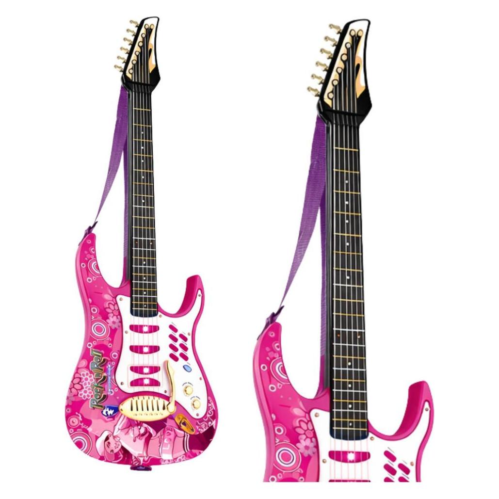Marka Niezdefiniowana Rosa E-Gitarre mit Mikrofon und Verstärker (33495261)