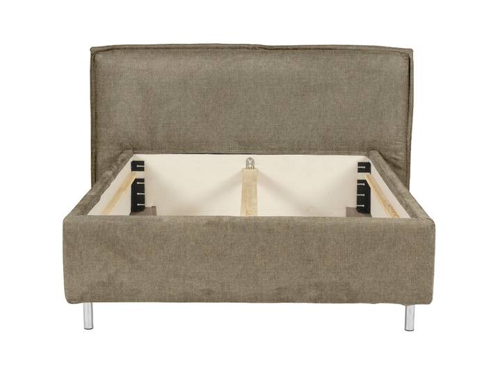 Bett Bow Stoff beige 140 x 210 cm - Bett