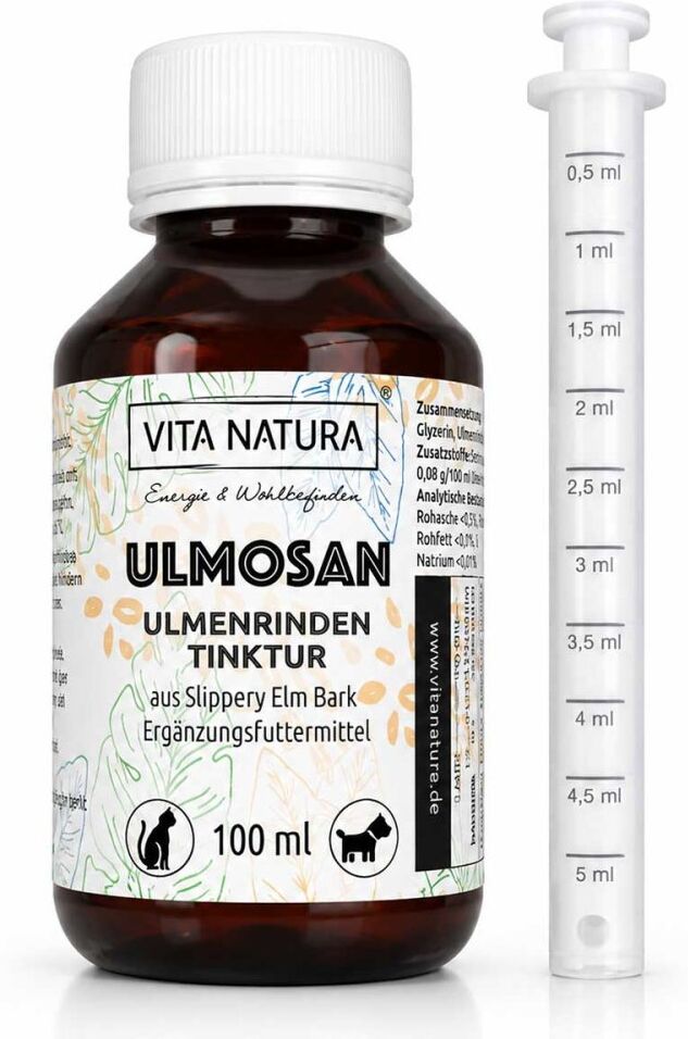 Ulmenrinden Tinktur SEB mit Spritze für Hunde, Katzen und Pferde