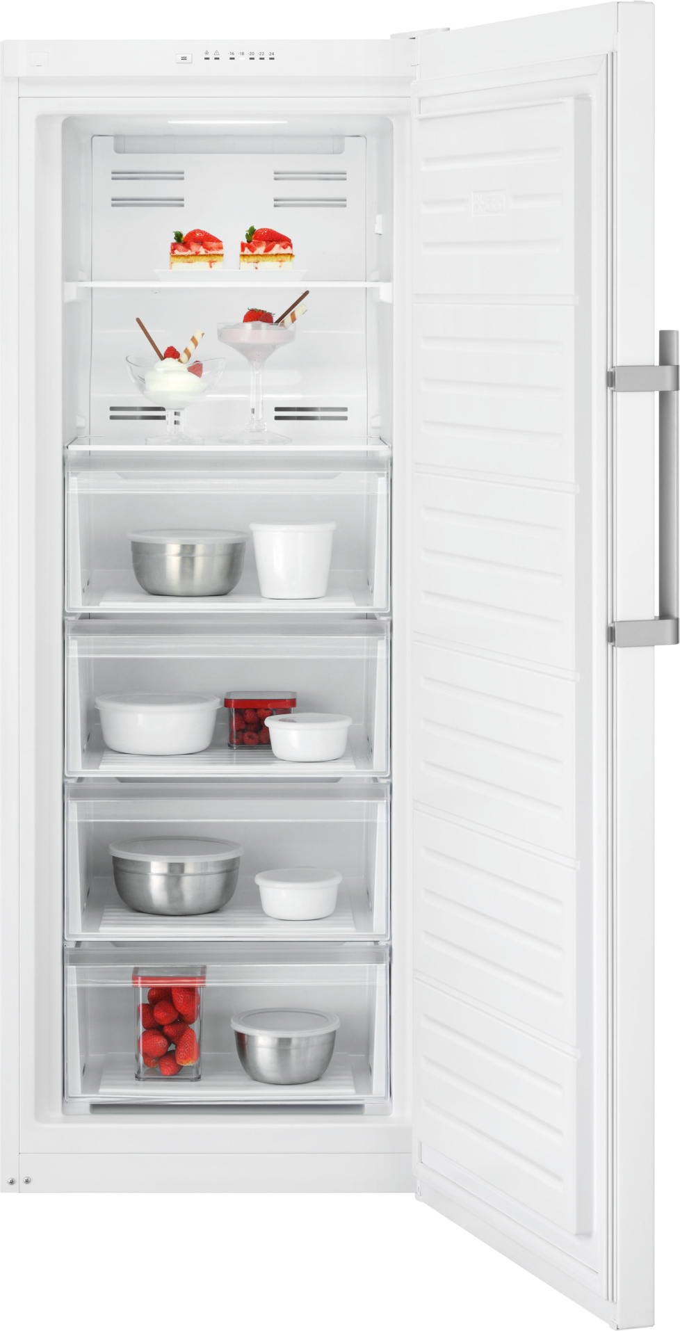 AEG Freistehender-Gefrierschrank / 1550 mm / 226 L / NoFrost AGB332E2NW Weiß