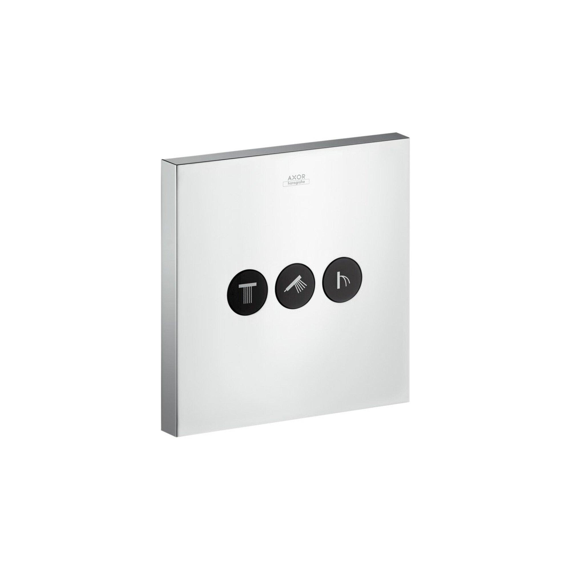 hansgrohe FMS ShowerSelect Square HF UP-Ventil, eckig, 3 Verbraucher, chrom (36717000)