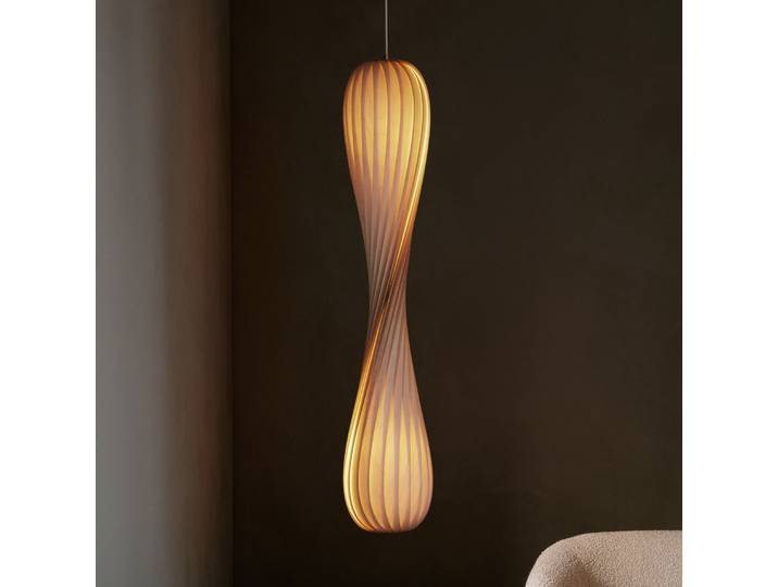 Hängelampe TR7 Birkenholz 145 cm hoch E27 - Tom Rossau - Wohnzimmer - Design - Einflammig