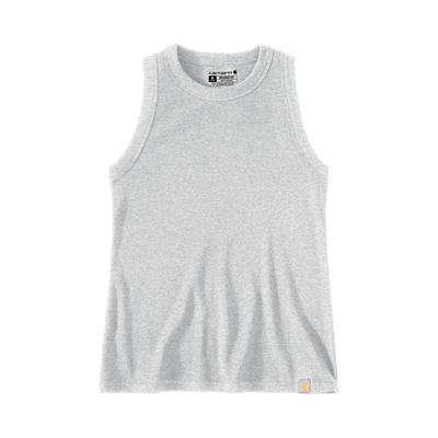 T-Shirt CARHARTT "Ribbed", Damen, Gr. M, grau (hellgrau), Obermaterial: 100% Baumwolle CO., Shirts T-Shirt