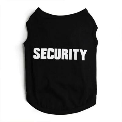 Uplift Picks Security Style Pet Vest Shirt For Cats Puppies Rabbits Small Dogs Warm Outfit Costume black s
