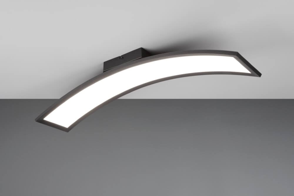 Trio Sigma Gebogen Plafondlamp - Zwart