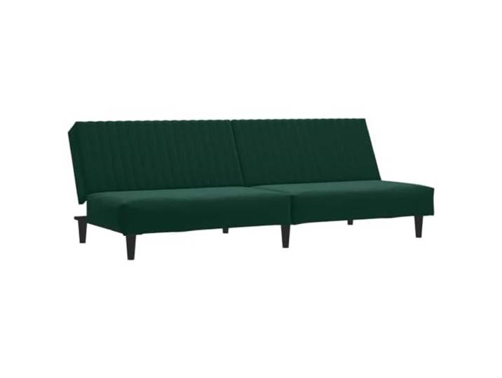 KUTYWEXFM Schlafsofa 2-Sitzer Klappsofa Samt Couch Dunkelgrün Verstellbare Rückenlehne verwandelt den Zweisitzer schnell in ein Gästebett für Wohnzimmer, Büro oder Studio.