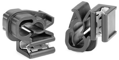 HellermannTyton EC1-3SV-DHC6-7-PA66HSUV/MET-BK (1000) Befestigungselement steckbar 151-04209 Bündel-Ø-Bereich 5.8 bis 6.8mm