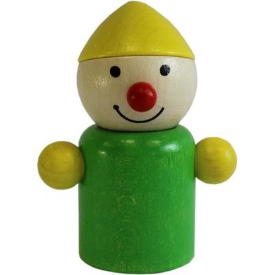 Pfingstweid - Wicht Benni grün/gelb aus Buche, Holz Figur