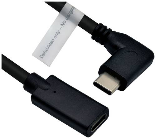 Roline USB-C Kabel USB 3.2 Gen1 USB-C Stecker, USB-C Buchse 2.00m Schwarz 11.04.5496
