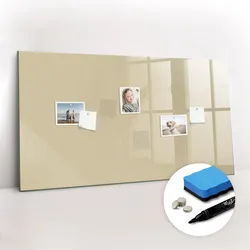 MAGNETTAFEL 120x60 Beige schwarzer Marker