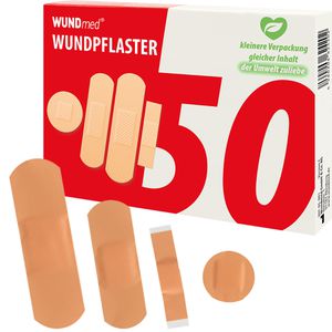 WUNDmed Pflaster 50 Strips, atmungsaktiv, 4 Größen